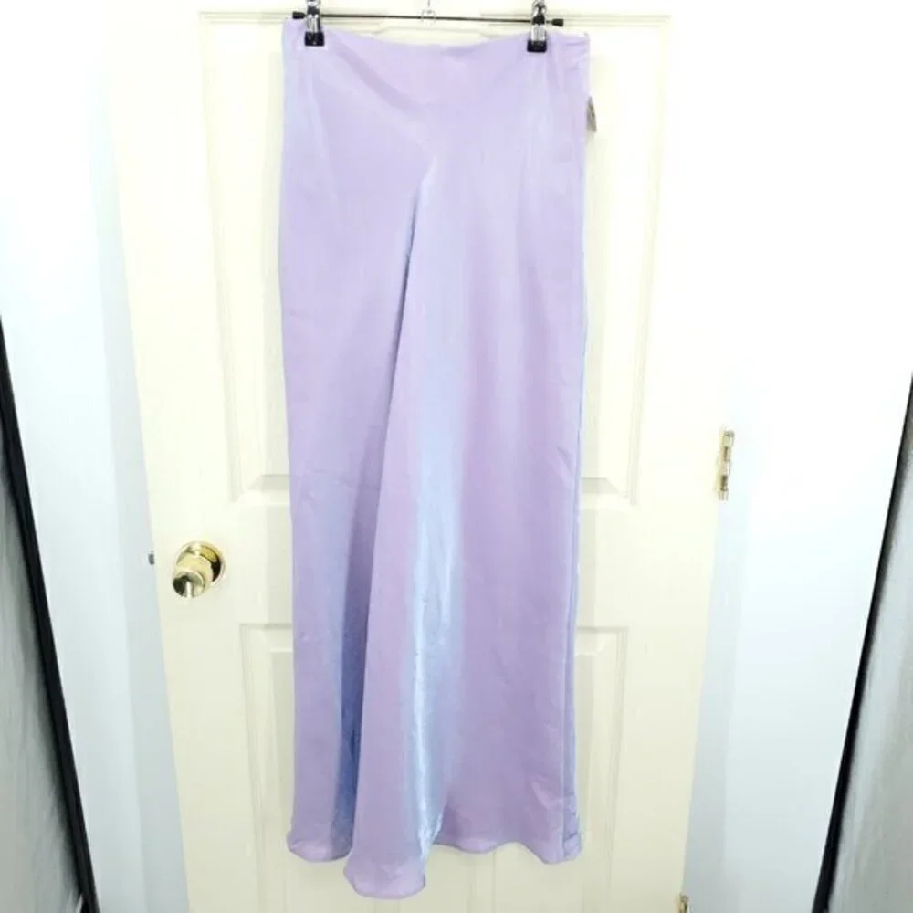 VTG Y2K Deadstock Masquerade Iridescent Maxi Skirt M Purple